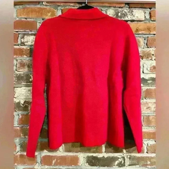 Lands End Red Chunky Button Blazer Size LP - Picture 6 of 6